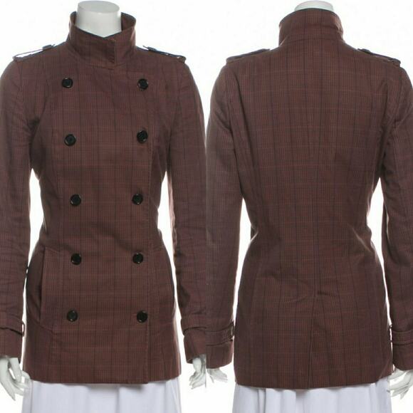 Dolce & Gabbana plaid trench coat size US 8 IT 44 - Picture 1 of 7